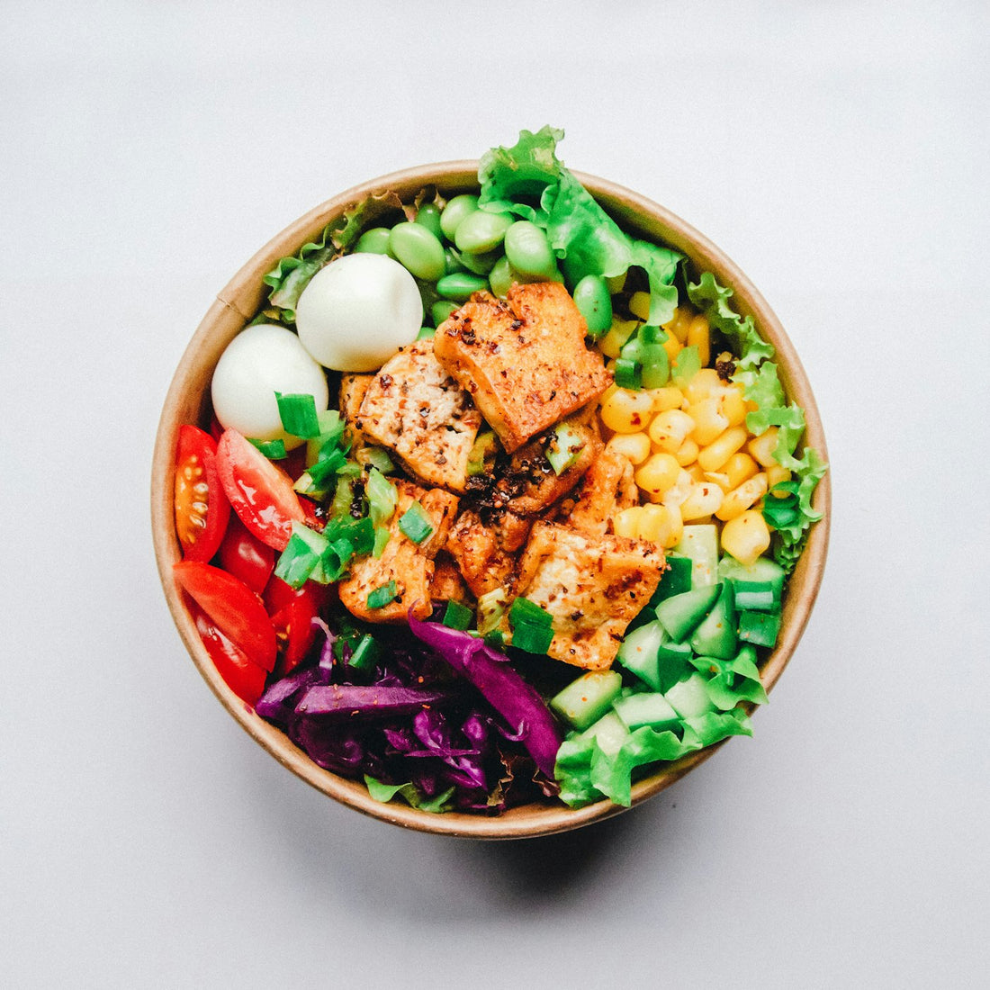 Miso Brown Rice Bowl with Ferment Blue & Poached Egg